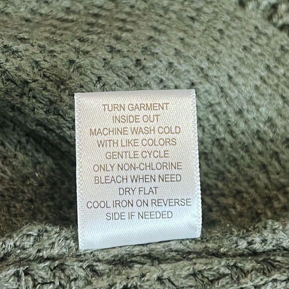 Kate & Sam Sweater Women XXL Olive Green Cowlneck Athleisure Wrap Minimalist Top - Picture 12 of 13